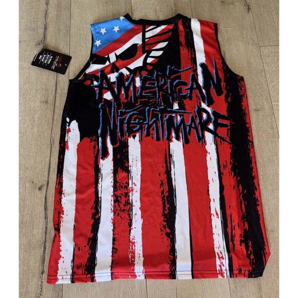 Men's ProSphere Black Cody Rhodes American Nightmare Flag Basketball  NEW XL - Picture 4 of 6